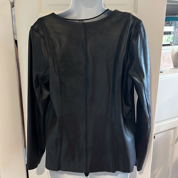 Spanx faux/vegan leather jacket size M - Picture 2 of 7